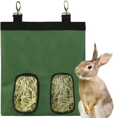 China Small Viable Animal Rabbit Bunny Chinchilla Hay Bag For Guinea Pig, Feeder Hamster Food Bag Hanging Rack for sale