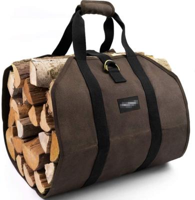 China Real Premium Sturdy Firewood OEM Firewood Log Carrier, Durable Firepalce Wood Bag for sale