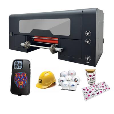 China Building material stores roll automatic transfer sticker ab film laminator 2 in 1 xp600 a3 head size dtf sticker printer uv printing machine for sale