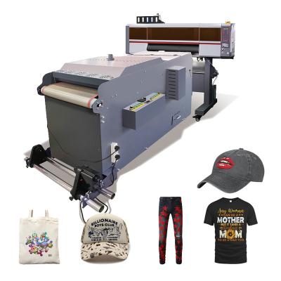 China Clothes T-shirt printing shirt printing automatic transfer machine 24 inch dtf printers with powder shaking machine for sale