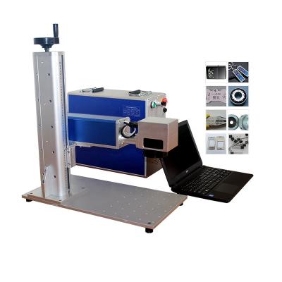 China 3D price fiber laser printer marking machine parts 30w rotary axes for truck tire and for army nameplate for sale