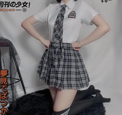 China Cosplay costumes Halloween plaid link split pure Japanese and Korean school uniform role play for sale