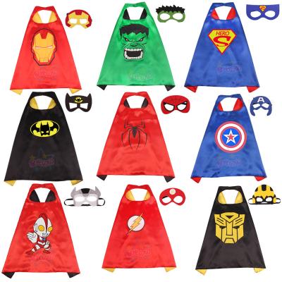 China Wholesale Superb Iron Man Spider Man Cartoon Hero Cape Carcass Halloween Cosplay Costumes Children for sale