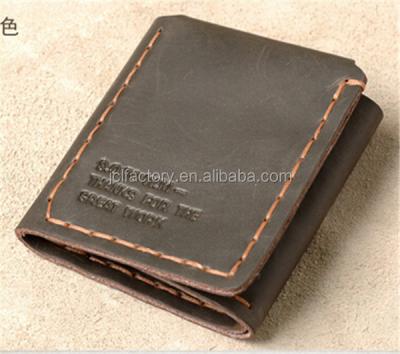 China Waterproof Men Wallet Wholesale 100% Pure Handmade Genuine Leather for sale