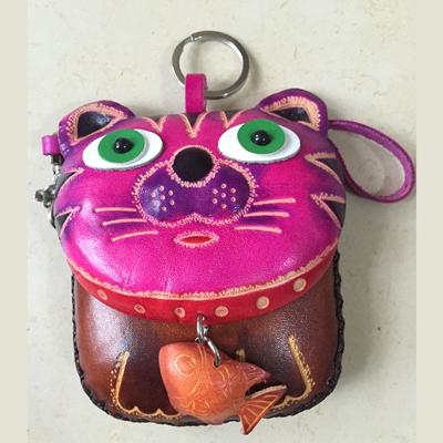 China Cute Cartoon Vegetable Leather Mini Purse Animal Coin Style Purse Wallet for sale