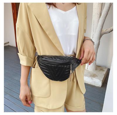 China Latest Fashion PU Women Messenger Belt Bag Pack Girl Waist Bags Ladies Chest Leather Shoulder Bag for sale