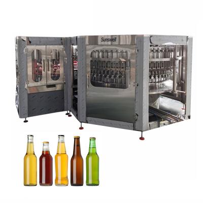 China Automatic Beer Filling Machine Beer Beverage Glass Bottle Machine Glass Beer Filling Capping Line for sale