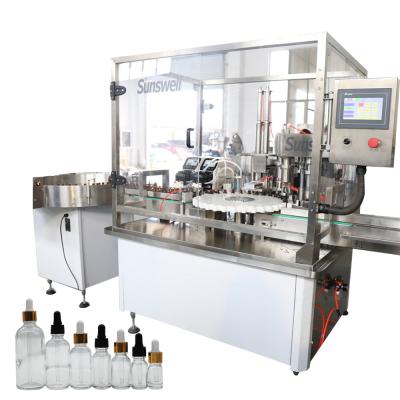 China Factory Factory Chemical Automatic Cosmetic Filling Machine 20ml 50ml 100ml Glass Bottle Dropper Filling Machine for sale