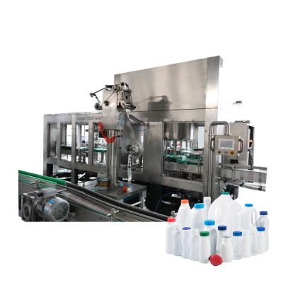 China Full Automatic Beverage HDPE/PE Bottle Rinsing Filling With Aluminum Foil Sealing Machine 3-in-1 for sale