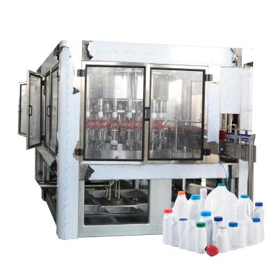 China Full Automatic Beverage Aluminum Foil Rinsing Filling Sealing For PE / PP / HDPE Bottle for sale