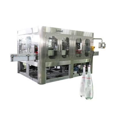 China Fully Automatic Small Scale Beverage Glass Bottled Water Filling Line for sale