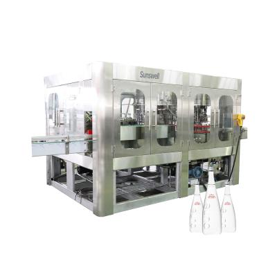 China Automatic Beverage Bottled Water Treatment System Filling Machine And Glass Bottling Plant for sale