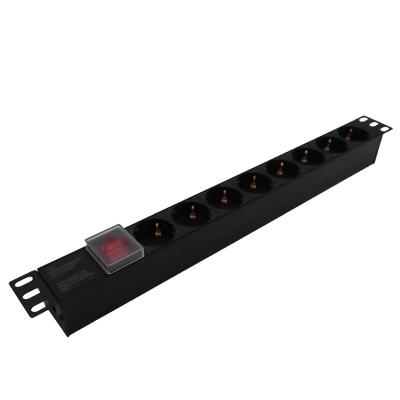 China Bronze Customized 8 Position Rack Socket With Switch PDU Socket for sale