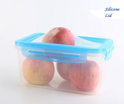 China 2018 Microwavable NEW Rectangle Food Storage Container With Silicone Stretch Lid for sale