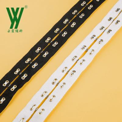 China Adjust Bust Factory Wholesale Underwear Accessories Metal Hook And Eye Band To Underwear Bra Apparel for sale