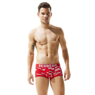 China Breathable Fashion Mens Striped Underwear Boxer Shorts Cotton Shorts for sale