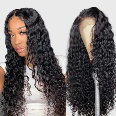 China 100% Human Hair Lace Front Wig Deep Wave Virgin Body Wave Human Hair Lace Wig For Colored Women Pre Pluck Lace Wig With Baby Hair for sale