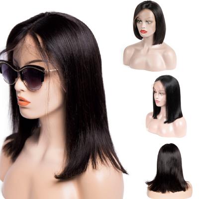 China Virgin 13*4 4*4 13*1 T Lace Front Wig Silky Straight Lead Cuticle Aligned Brazilian Natural Human Hair Wig Color Wholesale Price for sale