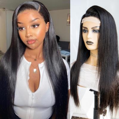 China Wholesale HD Wave Hair Silky Straight Transparent Full Lace Wigs Cuticle Aligned Virgin Brazilian Remy Human Hair 13x4 Lace Front Wigs for sale