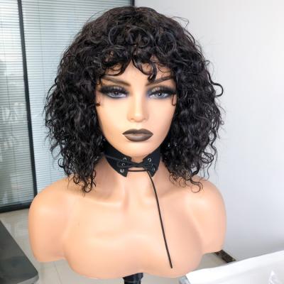 China Promotion 180% Density Finger Wave Machine Lead Machine Straight Hair Wholesale Price Brazilian 100% September Wave Wig For Black Woman for sale