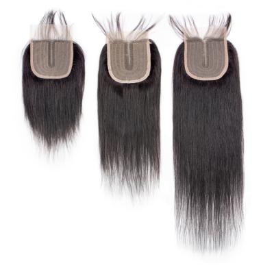 China 4x4x1 part 4x4x1 price lace Indian hair T-part lace closure factory direct Swiss medium cheap swiss lace 4x4 machine made closure for sale