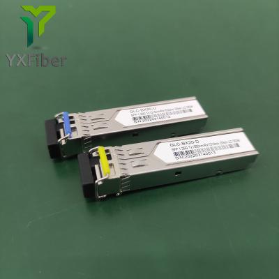 China FTTX China Manufacturer Media Converter Transceiver SFP Module Fiber LC 1.25G Fiber Optic WDM 1310nm 1550nm BIDI SFP 20km for sale