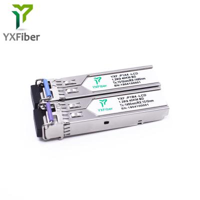 China FTTX 1.25G BIDI 40km 1310nm/1490nm LC/SC Connector Fiber Optic Transceiver SFP Module for sale