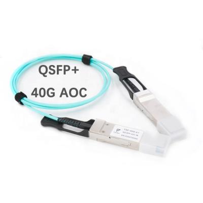 China IDC 40G QSFP+ to QSFP+ AOC Active Fiber Optic Cable 10m 40Gbase QSFP+ Transceiver Module AOC Cable 1m 2m 3m 5m 7m for sale