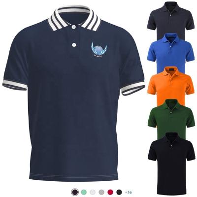 China Anti-wrinkle Polyester or Cotton Embroidery Printing Logo Men's Custom Plain Polo Shirts for sale