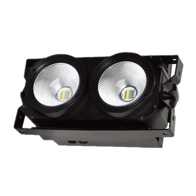 China 2*100w 2 Stage Eyes COB Blinder Light Stage Assist Light Studio DJ Warm Cool White Strobe for sale