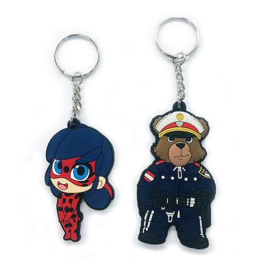 China Eco-Friendly Custom Soft Plastic Anime PVC Key Chain 3D Silicone Rubber Key Chain Keychain for sale