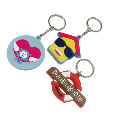 China Custom Eco Friendly 2D Soft PVC Rubber Key Chain , Customized Name Plastic PVC Rubber Key Chain for sale