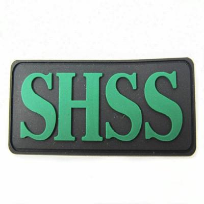 China custom 3D rectangle shape rubber patch for bag or clothing for sale