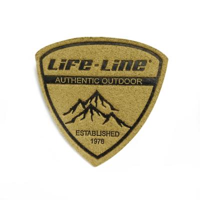 China high quality custom debossed leather 3D logo patches for jeans for sale