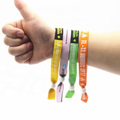 China Eco - Friendly Factory Fabric Wristband Festival Wristband With Clasp for sale