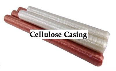 China Food Grade High Permeability easily peel off cellulose sausage casings for sale