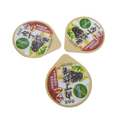 China Laminated Alloy 8011 Spicy Sauce Die Cut Lids 10 Colours Printing for sale