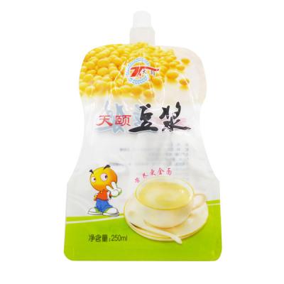 China 250ml de Tribune van Doypack van de sojamelk op Zak met Gedrukte Pijpoem Te koop