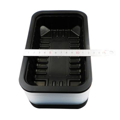 China PET CPET Disposable Food Trays With Lids 200mm Length Refrigeration Storage for sale