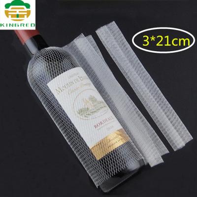 China Red Wine Flexible Plastic Mesh Bag 21*3cm Unbreakable Non Toxic for sale