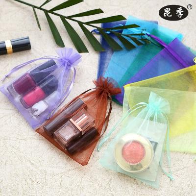 China HDPE Plastic Mesh Bag 0.1cm Diamond Hole Drawstring Net Bags for sale