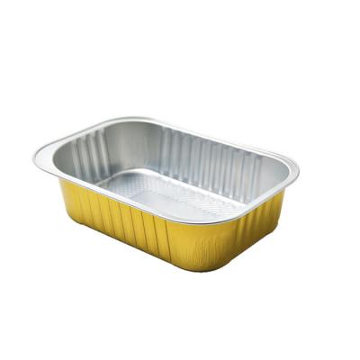 China Microwave Safe Aluminum Foil Trays 185mm*125mm Aluminum Foil Lunch Box for sale