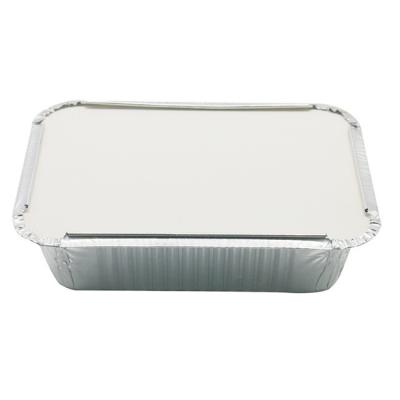 China Airline Rectangular 8011 Alu Foil Disposable Aluminum Pans Heat Resistant for sale