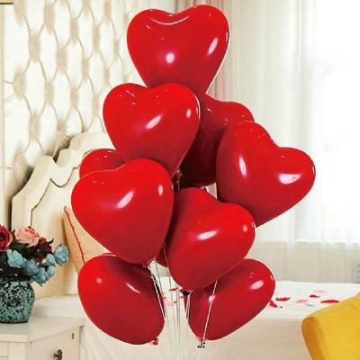 China Decorations wholesale 10 inch red heart shape pomegranate latex balloon for valentines day decoration party for sale