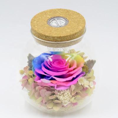 China Dried Eternal Flower by Flower and Garlands Valentine's Day Gift Flower Bouquet Decorative Romantic Fresh Flower Storage Box for sale