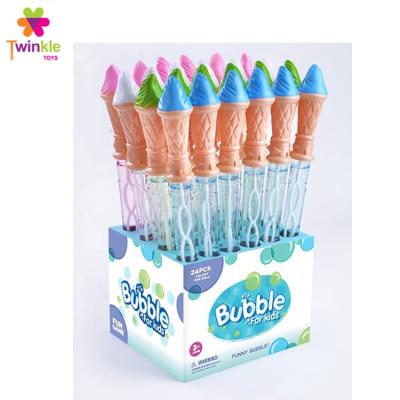 China Popular New Design Safety Kids Bubble Ice Cream and Fruit Shape Soap Bubble Game Toys Made in China for sale