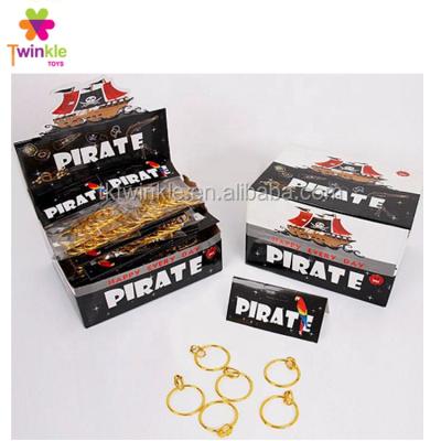 China Plastic Glitter PP Gold Pirate Earrings Kids Pirate Party Toys for sale