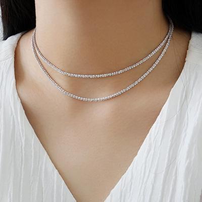 China 2021 S925 Sterling Silver Necklace INS Chain Jewelry Gypsophila Flower Shape Clavicle Necklace Silver TRENDY Necklace for sale