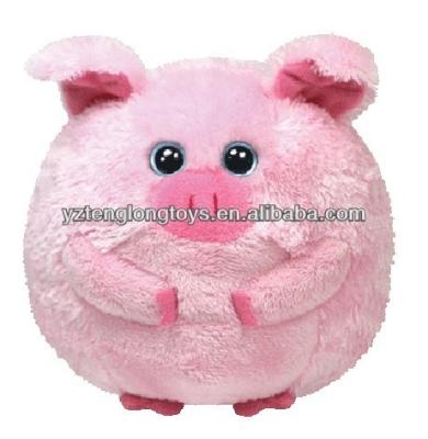 China Plush promotion! lovely big pig plush ball toy in animal style for sale