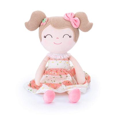 China Custom Lovely Plush Logo Baby Girl Gifts Cloth Dolls Kids Plush Toys for sale